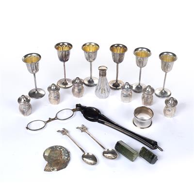 Lot 236 - Set of six small silver goblets