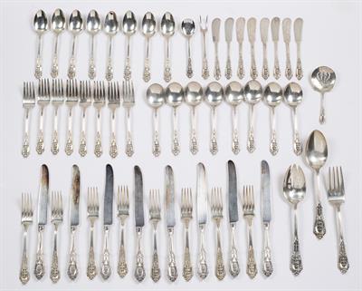 Lot 258 - American Wallace Sterling silver part canteen of cutlery consisting of