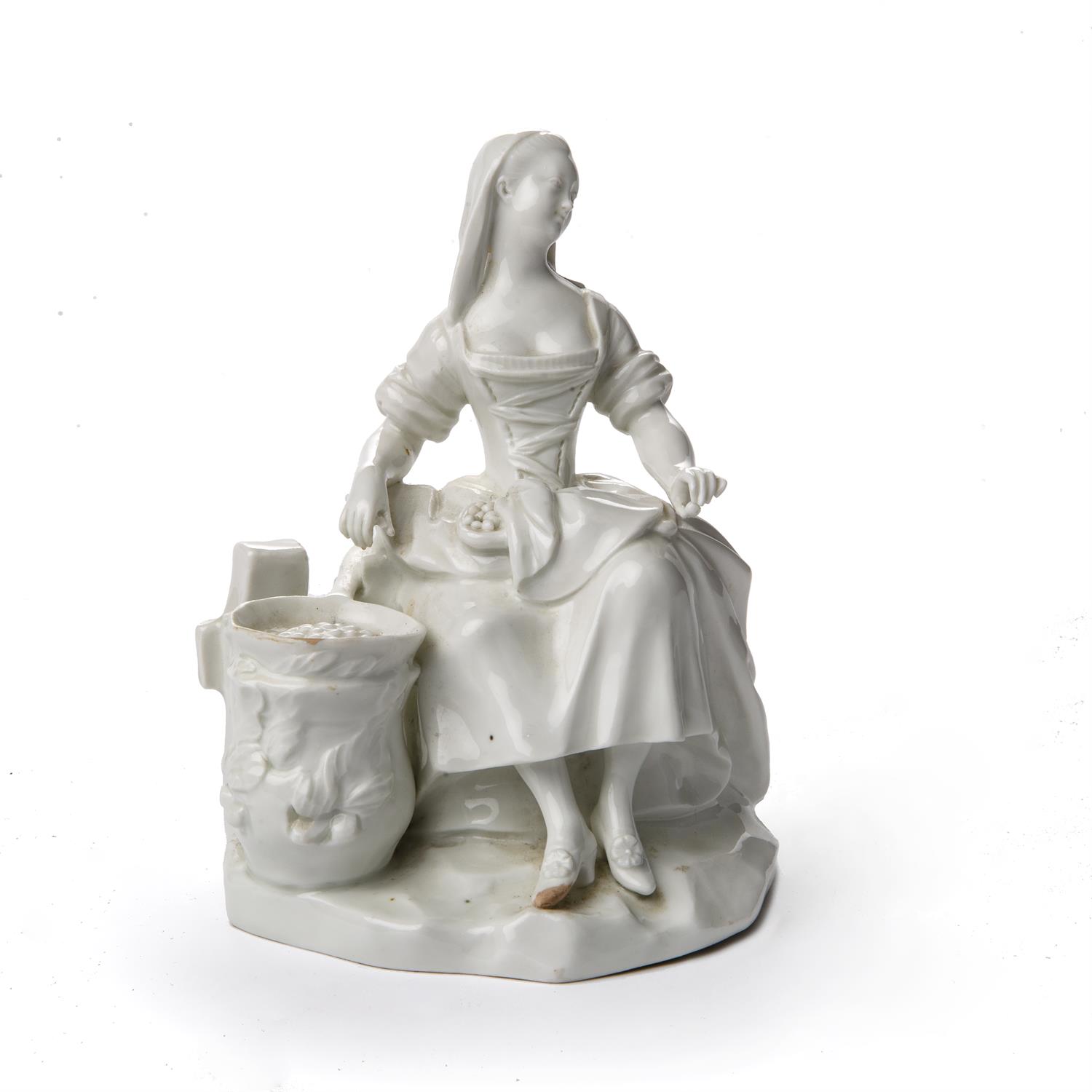Lot 287 - Vienna porcelain white figure of a cook