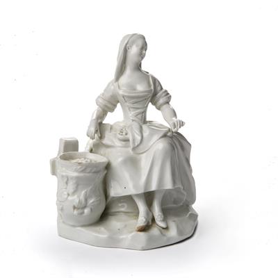 Lot 287 - Vienna porcelain white figure of a cook
