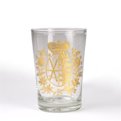 Lot 294 - Gilded glass beaker