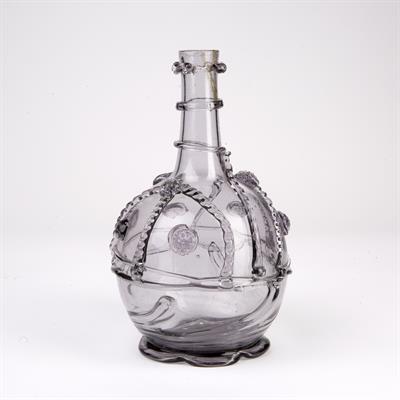 Lot 296 - Glass wine bottle or decanter