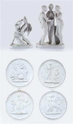 Lot 311 - Four Royal Copenhagen Parian ware plaques