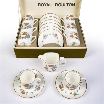 Lot 346 - Royal Doulton 'Madrigal' boxed part tea set
