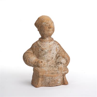 Lot 359 - Pottery figure of an immortal