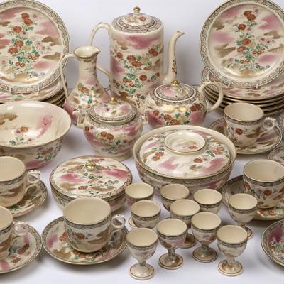 Lot 363 - Satsuma tea set
