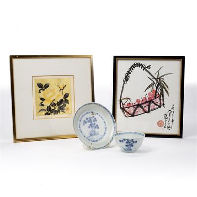 Lot 399 - Nanking Cargo Chinese tea bowl and saucer
