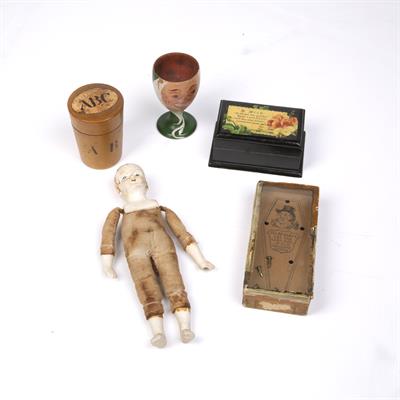 Lot 404 - Treen cased set of bone alphabet letters