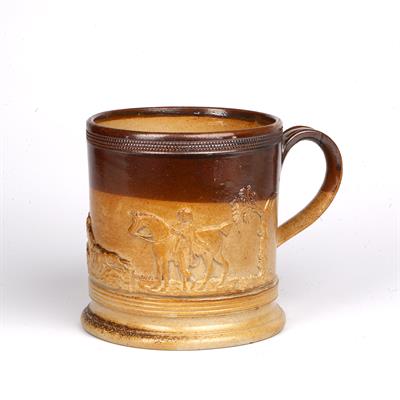 Lot 438 - Derbyshire saltglazed jug