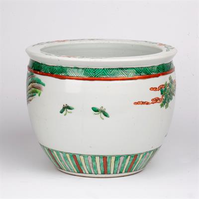 Lot 440 - Chinese famille verte fish bowl