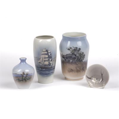 Lot 444 - Group of four Royal Copenhagen pieces
