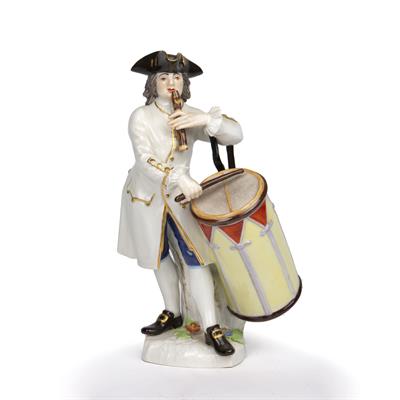 Lot 445 - Meissen figure of a Provencal drummer