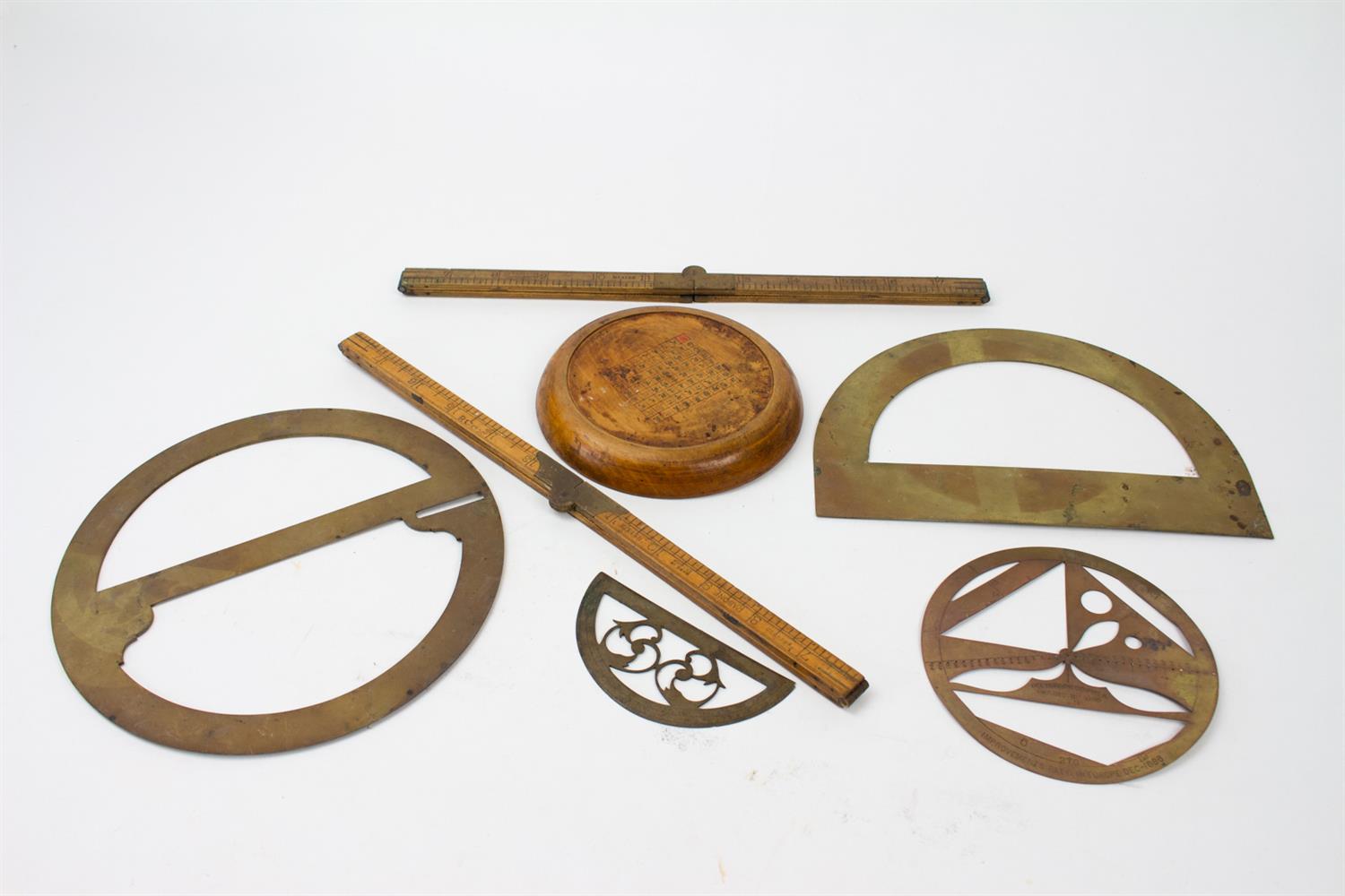 Lot 27 - TWO ANTIQUE RABONE BOXWOOD TWO FOOT FOLDING RULES