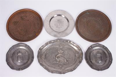 Lot 50 - A PAIR OF ANTIQUE PEWTER PLATES