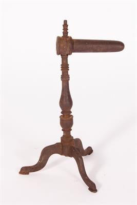 Lot 53 - A STEEL GOFFERING IRON