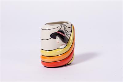 Lot 63 - A LORNA BAILEY ART DECO LADY DESIGN STYLE POTTERY VASE