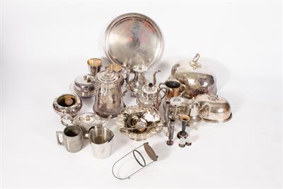 Lot 66 - A COLLECTION OF VICTORIAN AND LATER SILVER PLATED WARES