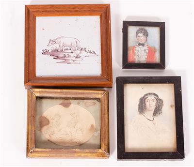 Lot 91 - A 19TH CENTURY HEAD AND SHOULDER PORTRAIT OF AN OFFICER