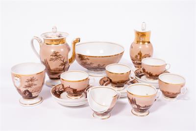 Lot 135 - A PARIS PORCELAIN COFFEE SERVICE
