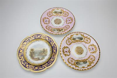Lot 141 - A PAIR OF 19TH CENTURY COPELAND AND GARRETT CABINET PLATES