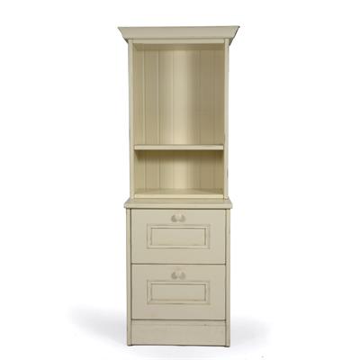 Lot 177 - A MODERN CREAM PAINTED BOOKCASE/FILING CABINET