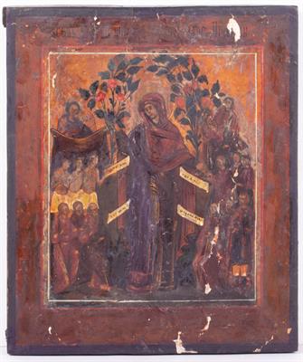 Lot 183 - A DECORATIVE ICON