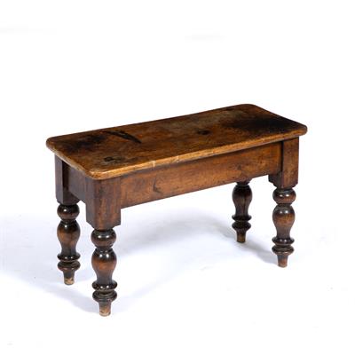 Lot 203 - A 19TH CENTURY MAHOGANY STOOL