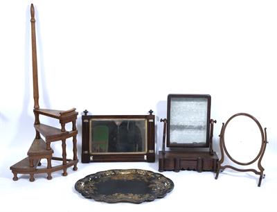 Lot 232 - A SET OF OAK LIBRARY STEPS