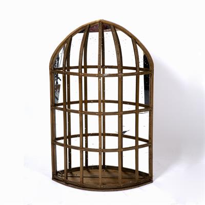 Lot 247 - AN UNUSUAL GILDED WALL MIRROR