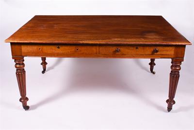Lot 279 - A 19TH CENTURY MAHOGANY RECTANGULAR CENTRE TABLE