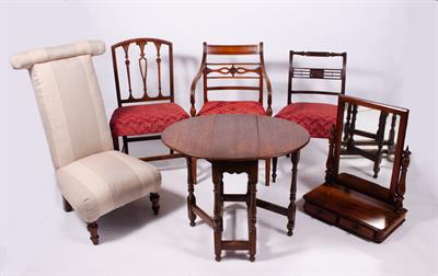 Lot 298 - A 19TH CENTURY MAHOGANY CARVER ARMCHAIR