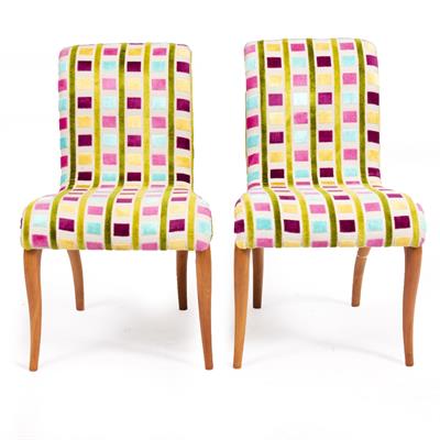 Lot 318 - A PAIR OF PORADA CONTEMPORARY UPHOLSTERED CHAIRS