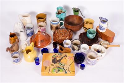 Lot 329 - A SELECTION OF 19TH CENTURY AND LATER POTTERY