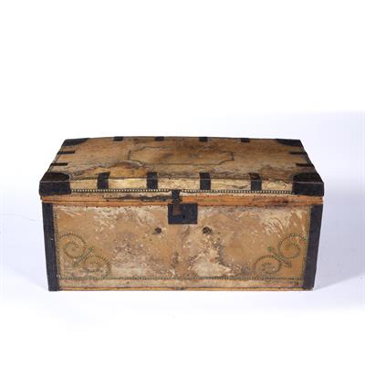 Lot 98 - Hide covered dome topped chest