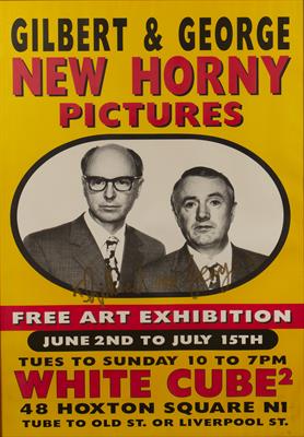 Lot 215 - Gilbert and George signed exhibition poster