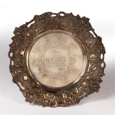 Lot 435 - Victorian silver presentation dish