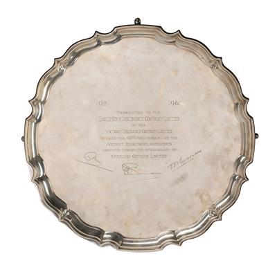 Lot 436 - Large silver salver