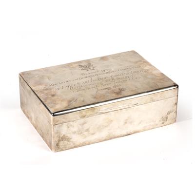 Lot 437 - Silver presentation box