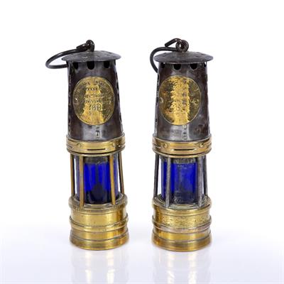 Lot 13 - TWO SIMILAR 'HAILWOODS' MINER'S LAMPS