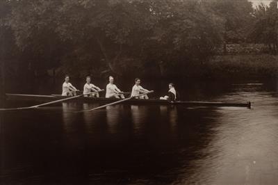Lot 48 - ROWING INTEREST: A CARBON PRINT PHOTOGRAPH OF A COXED FOUR