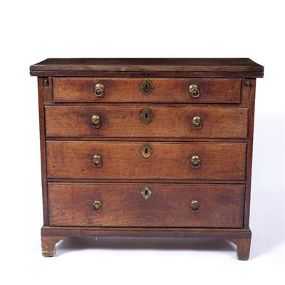 Lot 53 - A GEORGE III MAHOGANY BACHELOR'S CHEST