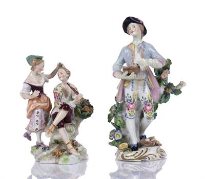 Lot 67 - A LATE 18TH CENTURY PORCELAIN FIGURE of a young man