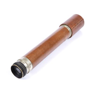 Lot 147 - A LEATHER CASED MILITARY TELESCOPE
