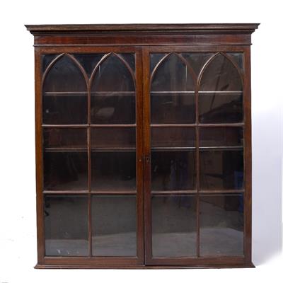 Lot 188 - A GEORGE III MAHOGANY BOOKCASE
