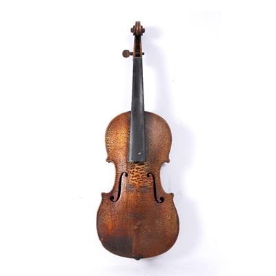 Lot 230 - AN OLD VIOLIN for restoration