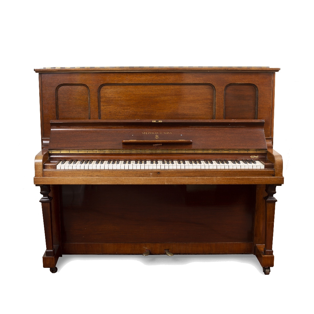 Lot 245 - A STEINWAY & SONS ROSEWOOD UPRIGHT VERTEGRAND MODEL K PIANO