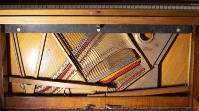 Lot 245 - A STEINWAY & SONS ROSEWOOD UPRIGHT VERTEGRAND MODEL K PIANO