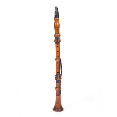 Lot 253 - A 19TH CENTURY BOXWOOD CLARINET