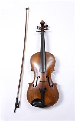 Lot 254 - A LATE 19TH CENTURY GERMAN VIOLIN with two piece back