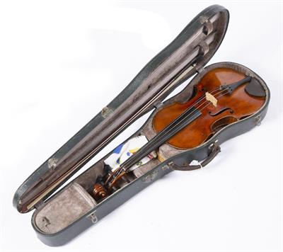 Lot 257 - A LATE 19TH CENTURY GERMAN VIOLIN with single piece back